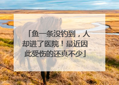 鱼一条没钓到，人却进了医院！最近因此受伤的还真不少